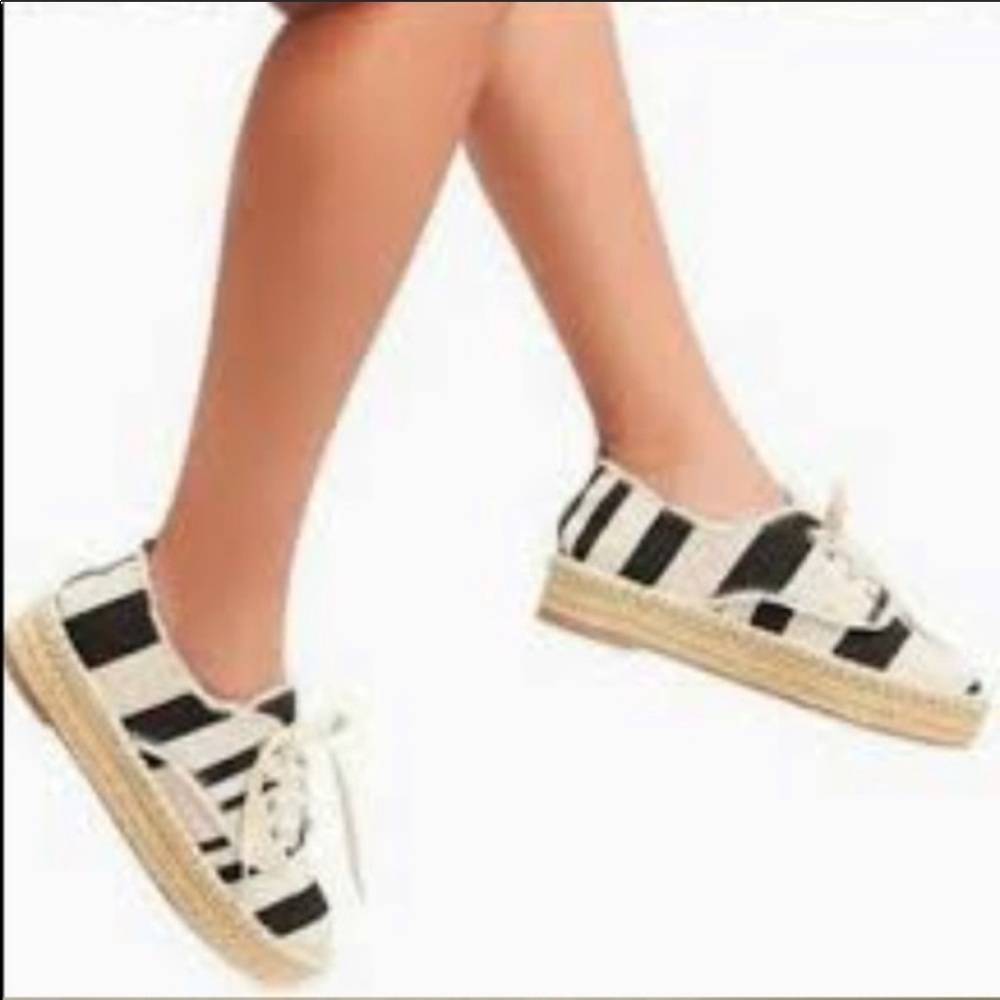 SOLD DV Platform Frayed Striped Espadrille Shoes - Picture 14 of 15